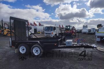 STEEL 4.5T GVM PLANT TRAILER WITH FULL WIDTH RAMP, AIR BRAKES, PINTLE HOOK HITCH   STEEL 4.5T GVM PLANT TRAILER WITH FULL WIDTH RAMP, AIR BRAKES, PINTLE HOOK HITCH