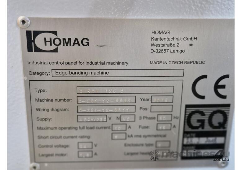 Used Homag Ambition 1120 Edge Bander, (2018) Pre Milling, Corner Rounding, as New only 250 working h