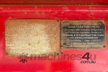 2011 Azmeb Global Trailers Road Train Tri Axle Side Tipper