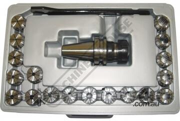 BT40 x ER32 Collet & Chuck Set - 20 Piece Collet Range 3 - 20mm 