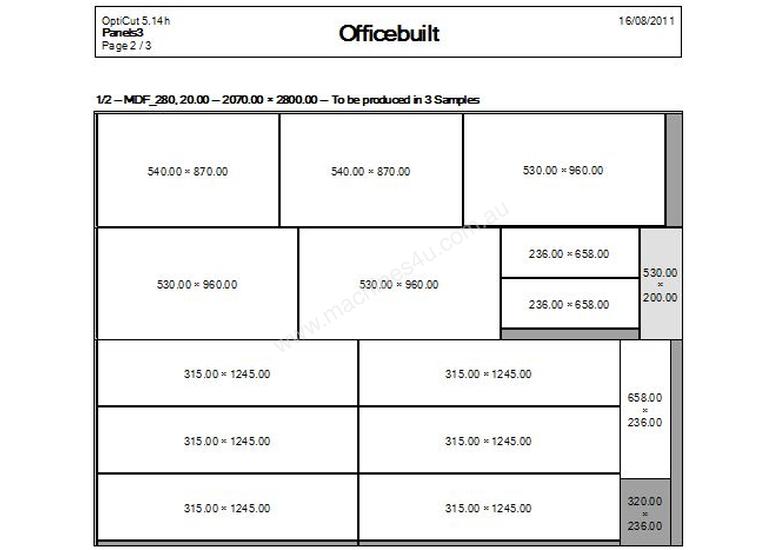 caption Sheet and bar optimisation with CNC connection