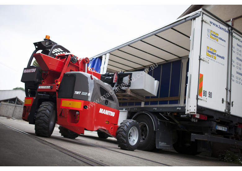 caption NEW MANITOU TRUCK MOUNTED FORKLIFT