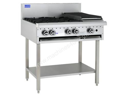 4 Burner 300mm Chargrill Cooktop with legs & shelf