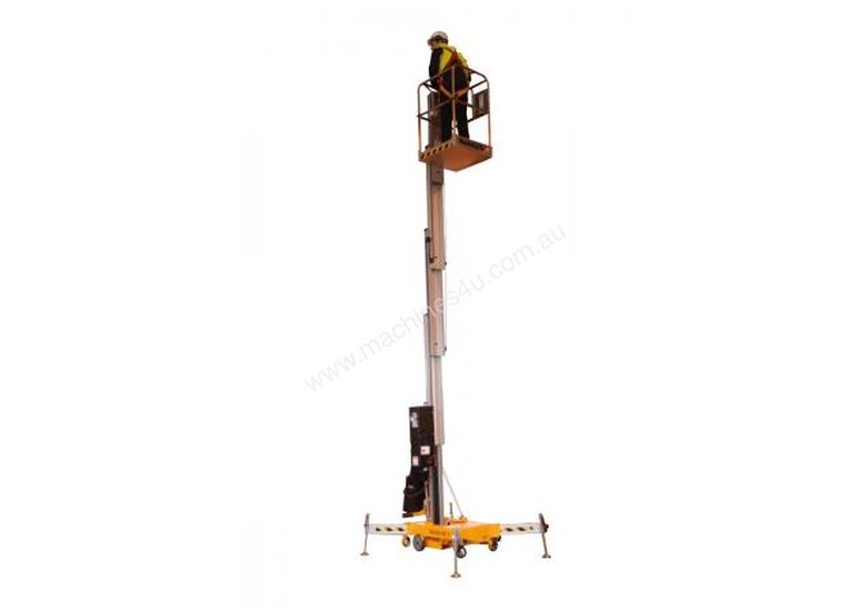 caption Haulotte 36ft Push-Around Manlift – Superior Stability & Effortless Vertical Access!