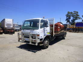 1996 Mitsubishi FM600 Rigid Flat Bed Truck with FX30 Diesel Powered 800 Gallon Vacuum Tank - picture0' - Click to enlarge