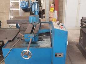 Parkanson Bandsaw with free roller conveyor and roller stands - picture0' - Click to enlarge