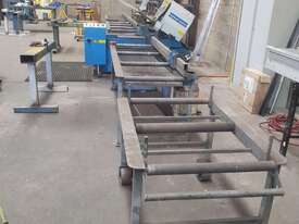 Parkanson Bandsaw with free roller conveyor and roller stands - picture1' - Click to enlarge