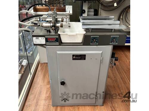 caption *Shop Soiled* Glue Spreader with Fixed Base (Two Head) Semi Automatic 9033X by Pizzi