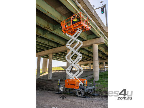 caption Snorkel S2770RTE Rough Terrain Scissor Lift