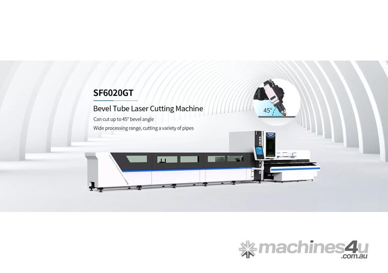 caption AMTEC SENFENG BEVEL TUBE FIBER LASER CUTTER