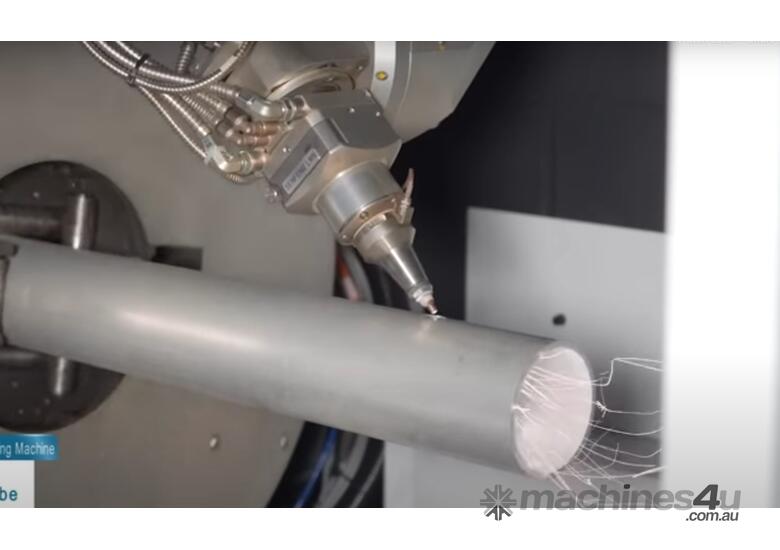 caption AMTEC SENFENG BEVEL TUBE FIBER LASER CUTTER