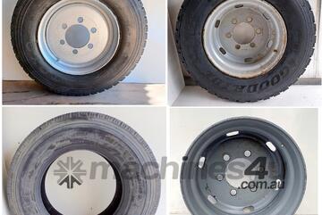 LLOYDS DEALS - Three 19.5 inch All Terrain Warrior Super Single Truck Tyres and Three Truck Rims