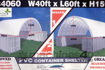   12m x 18m (223m2) Container Shelter Workshop Igloo Dome & Endwall