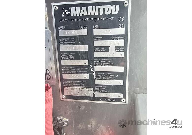 Biondo -  Manitou 6m Telehandler MT625 - EX FLEET