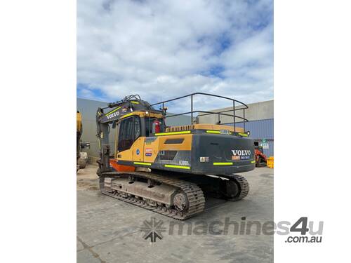 caption 2017 VOLVO EC300DL Excavator with Buckets & Quick Hitch