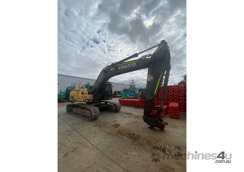 caption 2017 VOLVO EC300DL Excavator with Buckets & Quick Hitch