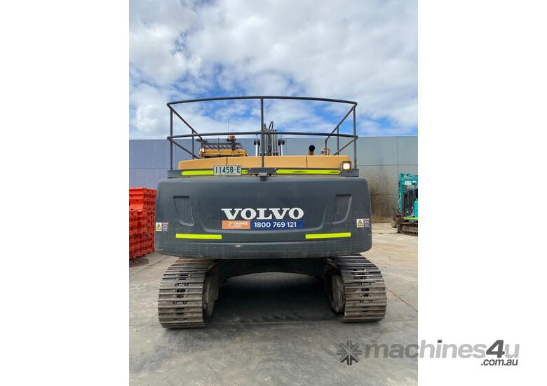 caption 2017 VOLVO EC300DL Excavator with Buckets & Quick Hitch