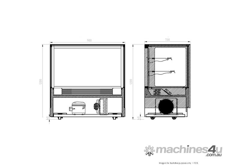 Modern 2 Shelves Cake or Food Display - GAN-900RF2