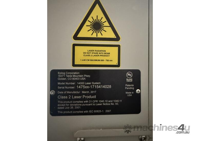 caption MUST GO Epilog C02 Laser engraver 75 Watt