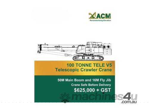 2025 Zoomlion Telescopic Crawler Crane | 100t Capacity | 66m boom + jib