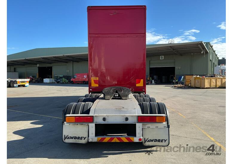 caption 2004 Vawdrey ST3 Tri Axle Drop Deck Curtainsider A/B Combination