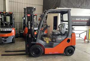 TOYOTA 2019 8FG18 S/N 65170 LPG 4.7 M CONTAINER MAST 1.8 TON 1800 KG CAPACITY `