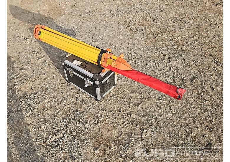 caption Unused Captok Self-Leveling Rotary Laser Level With Batteries, Receiver, Tripod, Grade Rod