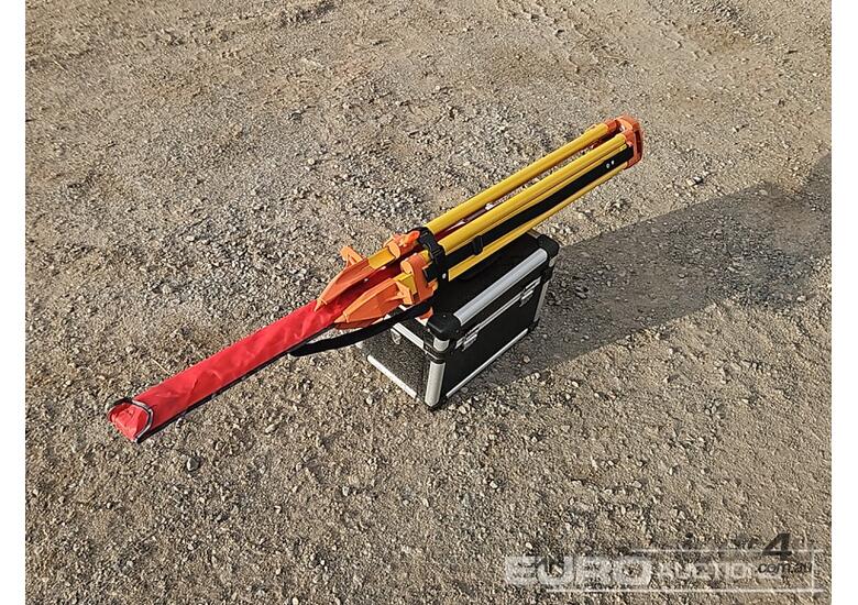 caption Unused Captok Self-Leveling Rotary Laser Level With Batteries, Receiver, Tripod, Grade Rod