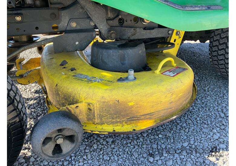 caption 2008 John Deere X300 Ride On Mower (Underbelly)