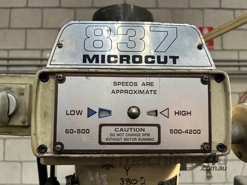 caption Microcut 837 Milling Machine