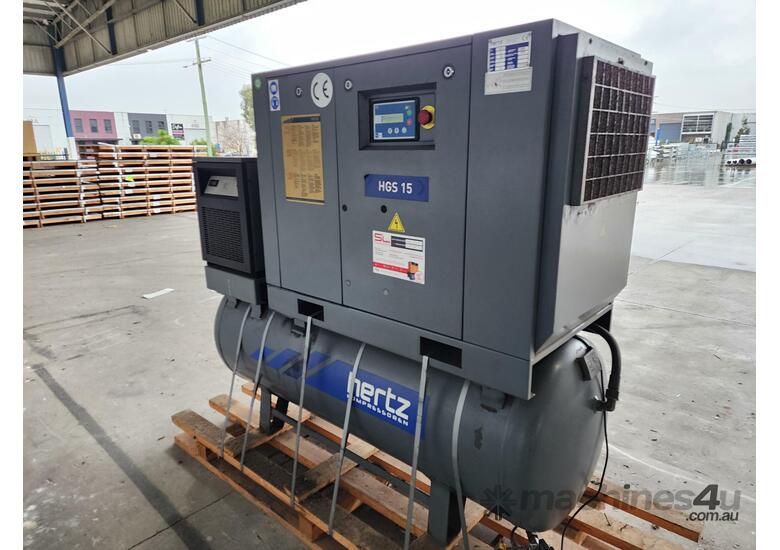 Hertz HGS-15 rotary screw compressor with HRD 50 Air Dryer