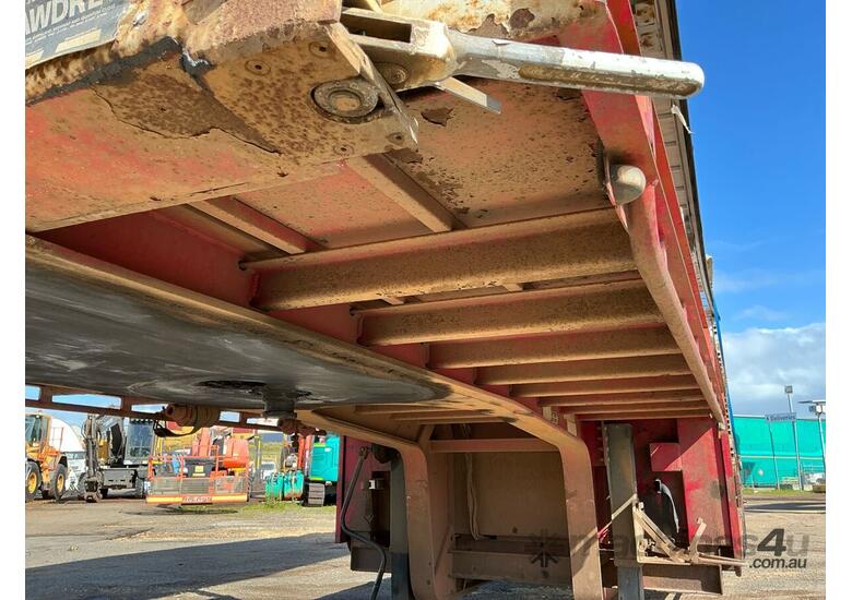 caption 2008 Vawdrey VB-S3 Tri Axle Double Drop Curtainside B Trailer