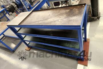 Industrial Steel Shelves Rack Bench
