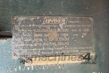 2018 Barker Heavy Duty Tri Axle Tri Axle Flat Top Trailer