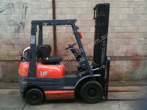 caption Toyota 6FG18 Forklift
