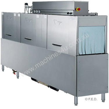 F.E.D. R-2ER Three Chamber Rack Conveyor Dishwasher