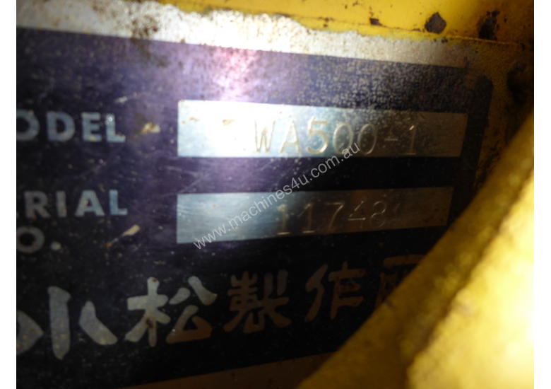 caption Komatsu wa500-1 loader