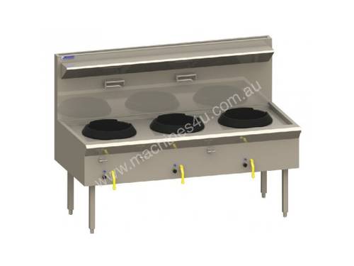 Luus WF-3C Traditional Wok with 3 Chimney Burners (Natural Gas or LPG) Asian Series