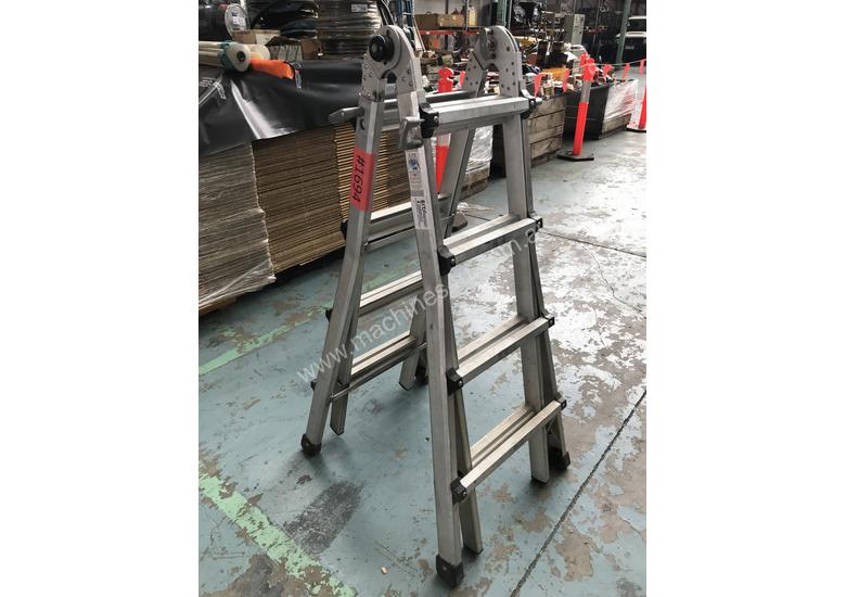 caption Mighty Max Telescopic Ladder Folding Aluminum 4.5 Meter 150 kgs SWL