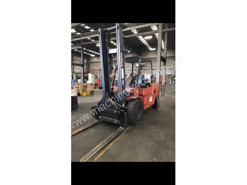 Nissan Forklift with the Rotary Attachment