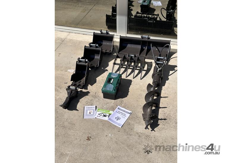 caption Mini Excavator 1.2 T RHINOCEROS XN12-8 Package Deal with 3 Cyl KUBOTA Engine