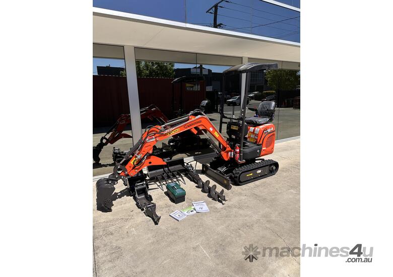 caption Mini Excavator 1.2 T RHINOCEROS XN12-8 Package Deal with 3 Cyl KUBOTA Engine