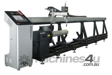 LINIA CNC 40A PIPE CUTTING 520MM DIA PLASMA MACHINE | 2 AXIS SERVO | HEAVY DUTY