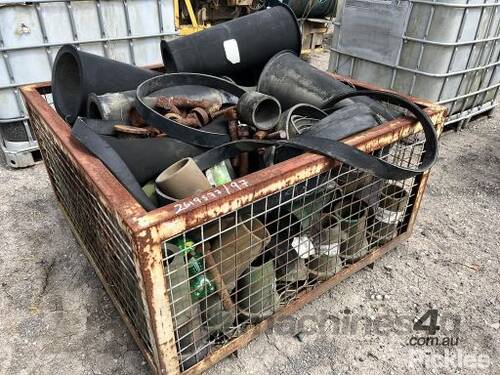 Assorted Pipe Components in Metal Crate