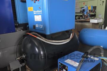 Broadbent ECO 7.5kw. AdiComp 11kw 3in1. Ingersoll 11kw. CompAir L18. Kaeser ASK40T 22kw/Dryer