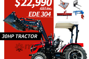 Promotion! EBU Tractor 30HP inc 6 FREE attachments!