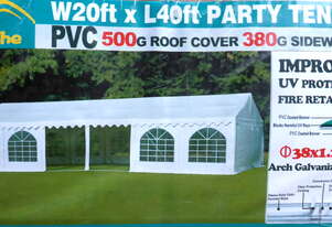 6m x 12m (72m2) Marquee Party & Wedding Tent with Heavy Duty PVC Roof & Walls
