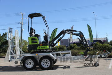 Achilles A14SE Mini Excavator Kubota Engine Trailer Package