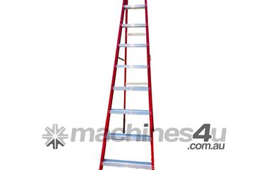 Industrial Fibreglass Step Ladder (Single Sided) 2.7M 9 - Step