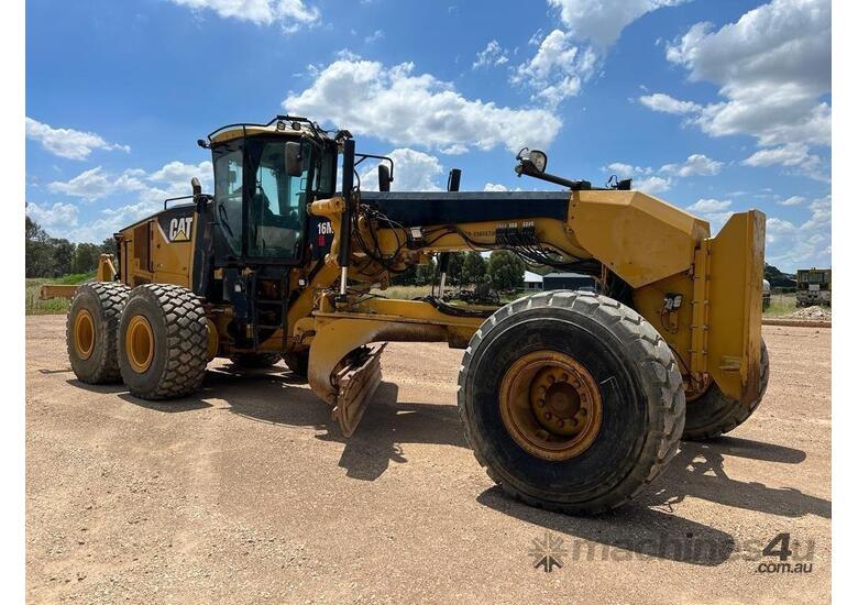 caption 2012 Caterpillar 16M Motor Grader – 23,350 Hours – Well-Maintained & Ready for Work!